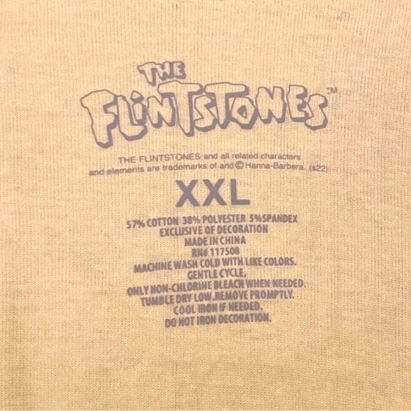 NWT FLINTSTONES Crop Top Yellow Graphic XXL Tank w/ Lace Detail - Picture 5 of 6